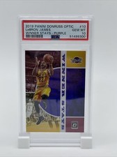 2019 Panini Donruss Optic Lebron James Winner Stays Purple #10 PSA 10 GEM MT