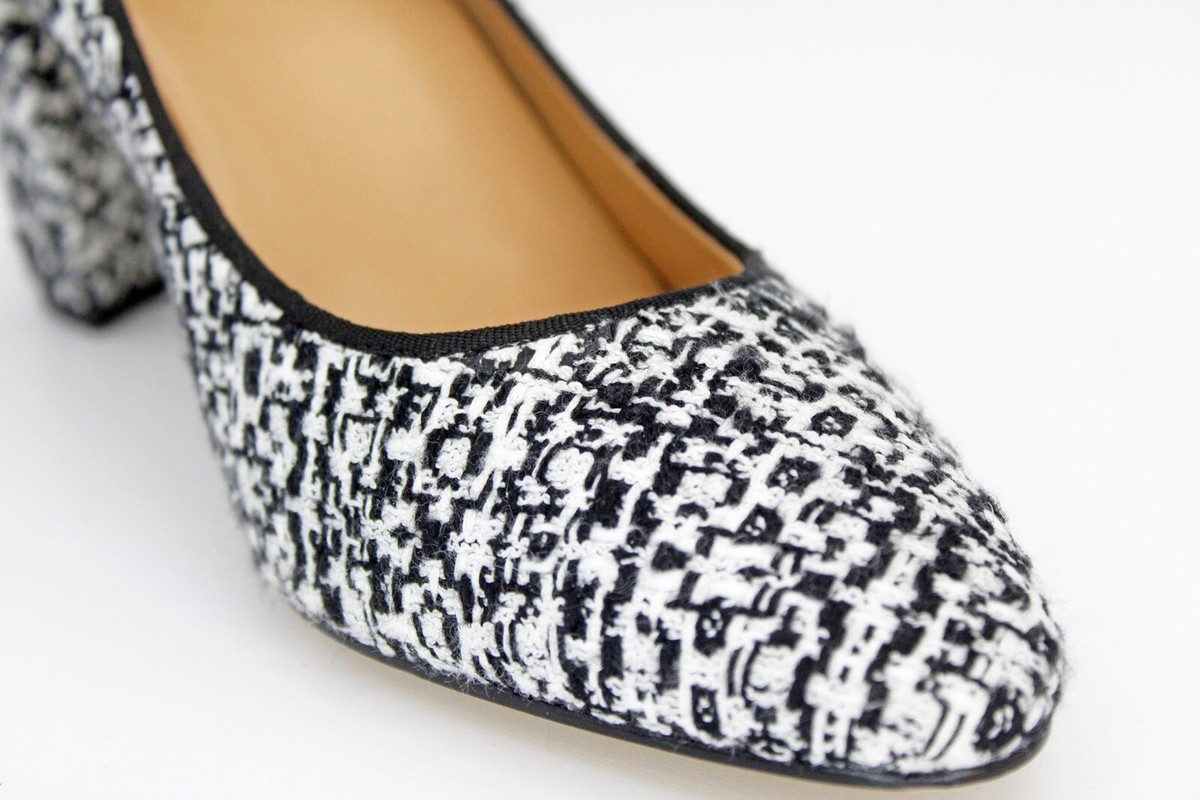 Escarpins Talbots Kelsey à Talons Compensés - Tweed Multicolore, Taille 6.5 M, Neufs Avec étiquettes | Talons Moyens Bloc