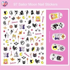 🌸 SAILOR MOON 97 3D Nail Art Stickers Decals Transfers Kawaii UK SELLER🌸