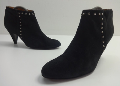 Damenstiefel Größe 5,5 UK Russell Bromley schwarz Wildleder kubanischer Absatz Damen Bootie