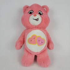 Care Bear Plush Love A Lot Bear Pink Double Hearts Stuffed Animal 13" 2020