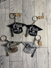 Homemade Senior Graduate Graduation Cap Keychain 2023 CUSTOM YOU CHOOSE
