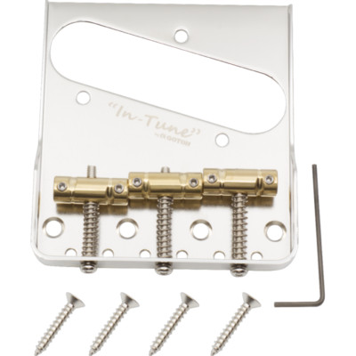 Gotoh Guitar Bridge, BS-TC1S, Telecaster, Cut-Down Sides, Compensated, Nickel