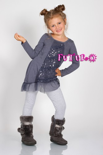Thick Warm Cotton Girls Full Length Leggings Basic Plain Kids Pants Children - Picture 6 of 21
