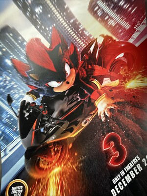 Sonic the Hedgehog 3 Shadow Limited Edition Movie Poster 18x12 (REGAL EXCLUSIVE)