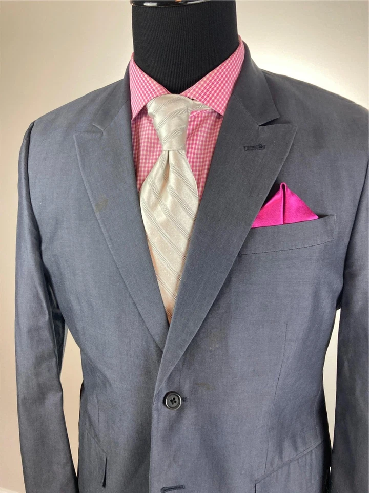 Marc Jacobs итальянский серый современный 2Btn спортивная куртка 40R 40 R - Изображение 2 из 4