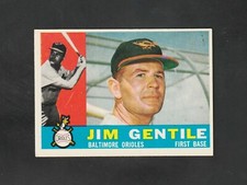 1960 Topps Jim Gentile RC #448 ~~ Orioles ~~ Nice Rookie Card. rookie card picture