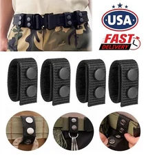 4× Tactical Duty Belt Keeper Security Tactical Belt Keepers with Double Snaps US