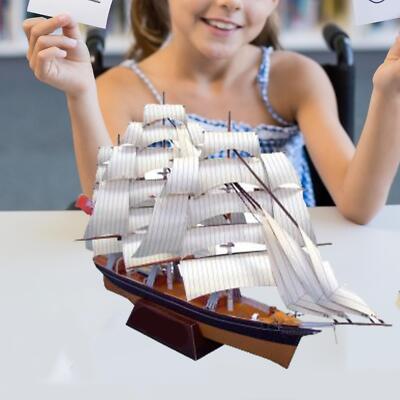 Papier Segelboot Schiff Bausätze 3D Puzzle Schiff Modellbausätze für Kinder Jungen Mädchen Jugendliche