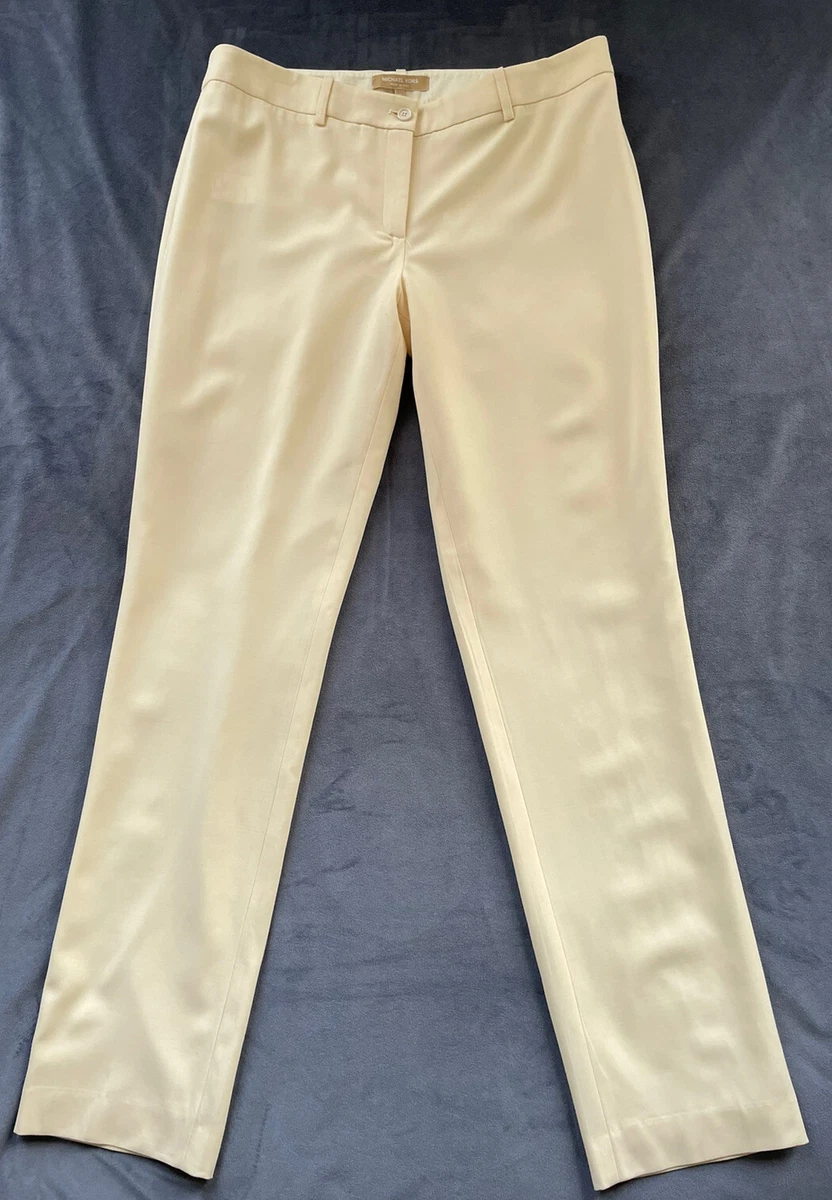 MICHAEL KORS Women’s Size 10 Dress Pants Virgin Wool Beige Made in Italy