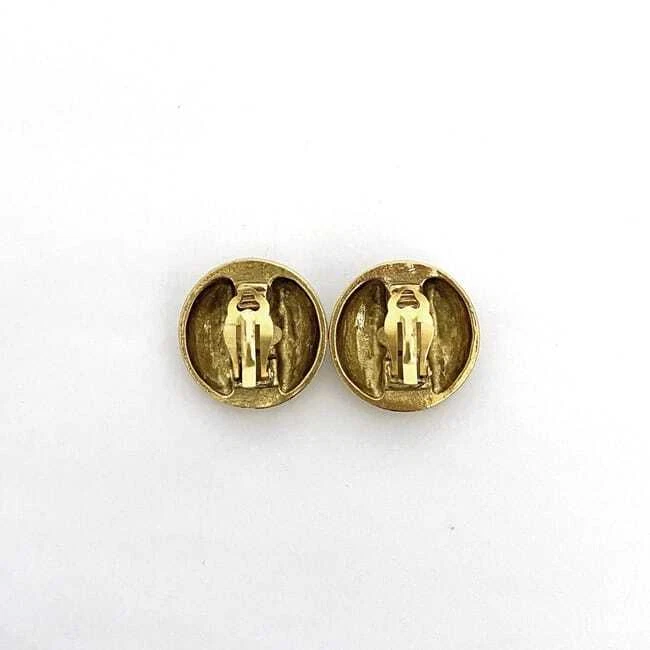 CHANEL earrings f-22317 gold here mark good condition GP stone used 23 CHANEL - Image 2 of 4