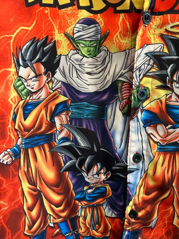 Camisa Abotonada Dragon Ball Z Goku Vegeta Piccolo Gohan Ver Medidas A continuación Foto 4 de 4