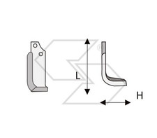 20 x ZAPPETTE ZAPPE SQ FRESA MASCHIO A-E-H H110 L187 PIATTO 70x6 FORI INTER 44