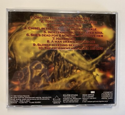 Gutted - Defiled CD 2001 Eclipse Records Release Japanese Import