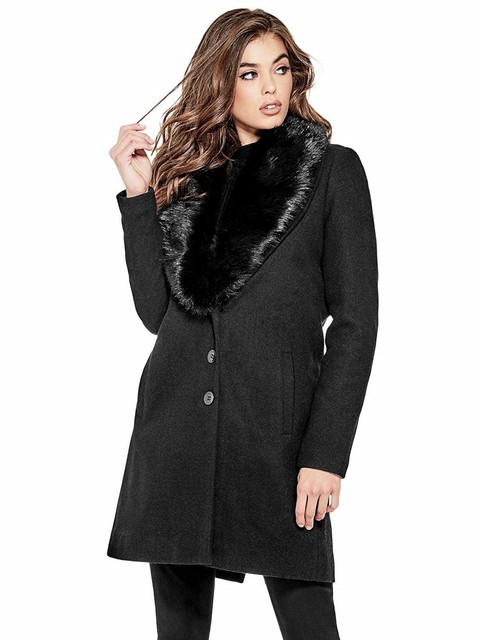 guess coat with fur