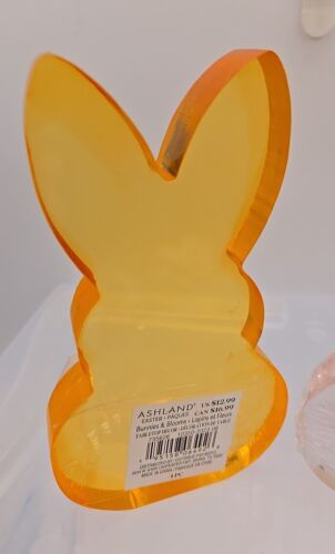 Ashland Easter Acrylic Bunny's Orange And Clear/ Pink - Picture 2 of 5