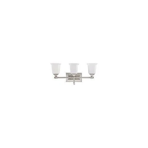 Quoizel NL8603BN Glass Wall Sconce Lighting Shades 3 Light 225 Watt Nickel - Picture 7 of 10