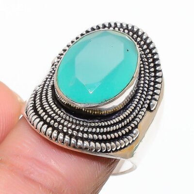 Bague en argent Sterling 925 massif avec turquoise véritable
