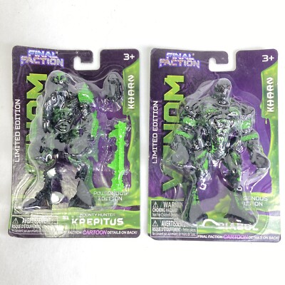 Final Faction Venom Series General Diabol and Bounty Hunter Krepitus Lot of 2