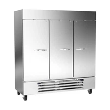 Beverage Air HBRF72HC-1-B 75" 3-Section Reach-In Refrigerator/Freezer Combo w...