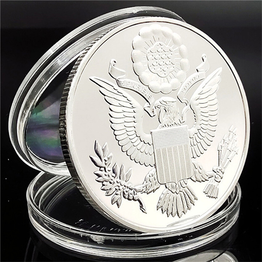 50PCS Collect Masonic Coin Plated Silver Souvenir Commemorative Collection