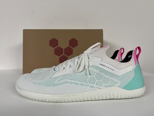 Vivobarefoot Primus Lite Knit Blue Tint Pink White Multicolor Minimalist Shoe - Picture 3 of 14