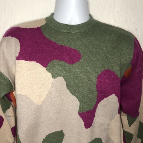 THML Anthropologie Maglione Donna M Maglia Colorblock Mimetico Manica Lunga - Foto 3 di 8
