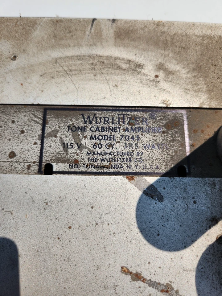 Amplificador de tubo Wurlitzer 4075 sin probar  Foto 2 de 4