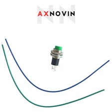 AXNOVIN Ksg10 Guitar Killswitch Momentary Push Button Stutter 10mm Green 