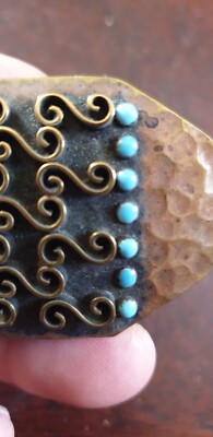 Broche Vintage Jean Hugis En Bronze émaillé - Style Vautrin, Sans Ligne, Belle Qualité