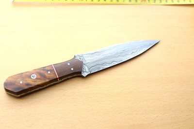 Custom Handforged Damascus Steel Dagger, hunting  knife Full Tang  + Sheath
