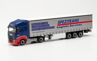 Herpa 315258| Iveco S-Way Lng Gardinenplanen-Sattelzug „Spezitrans“| 1:87