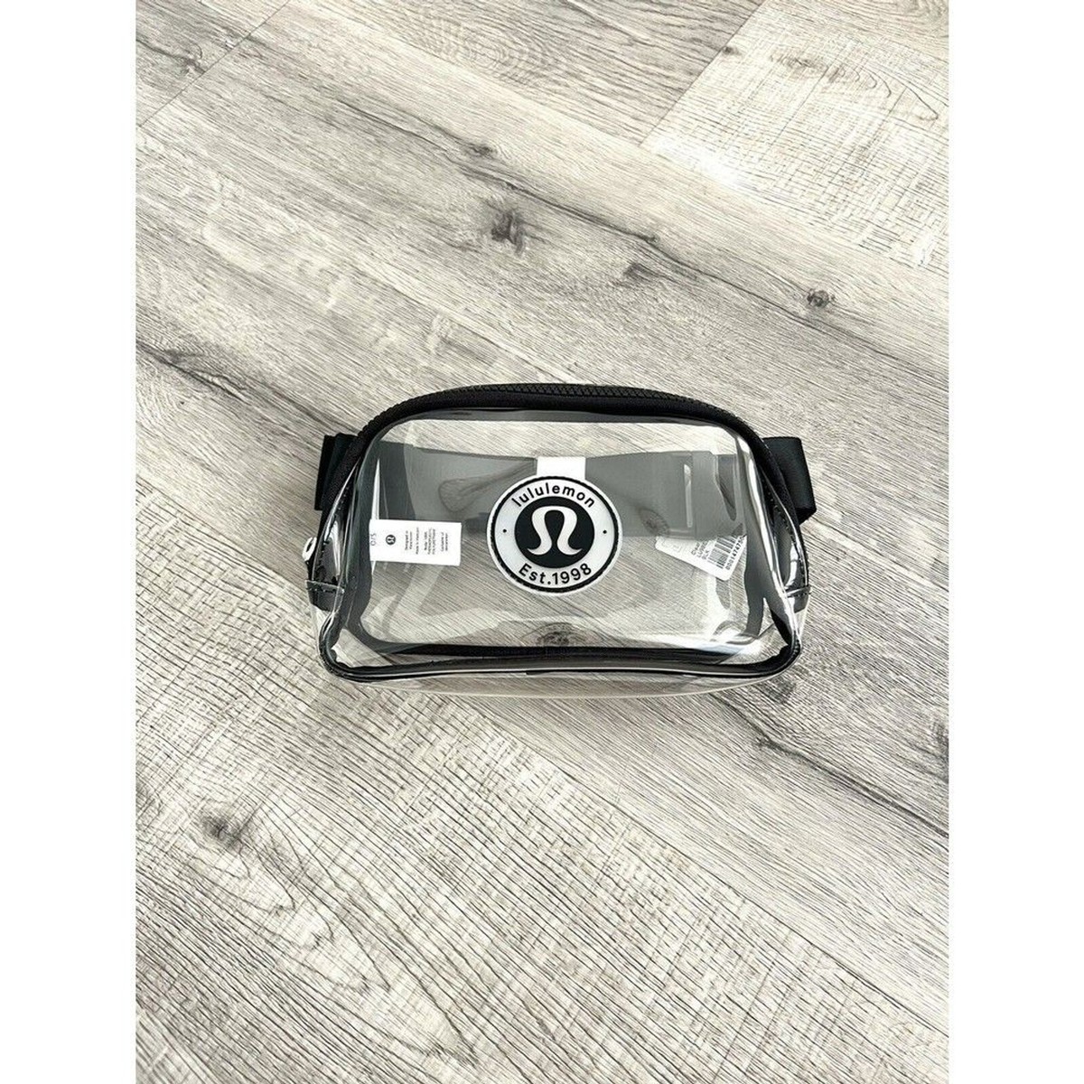 Lululemon-Clear Black Belt Bag 1L LOGO-NEW!! Lululemon-Clear Black Belt Bag 1L LOGO-NEW!!