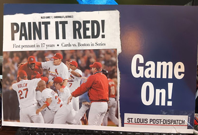 ST. LOUIS CARDINALS 2005 WORLD SERIES POSTER FIRST PENNANT IN 25 YEARS, 17'' x 11