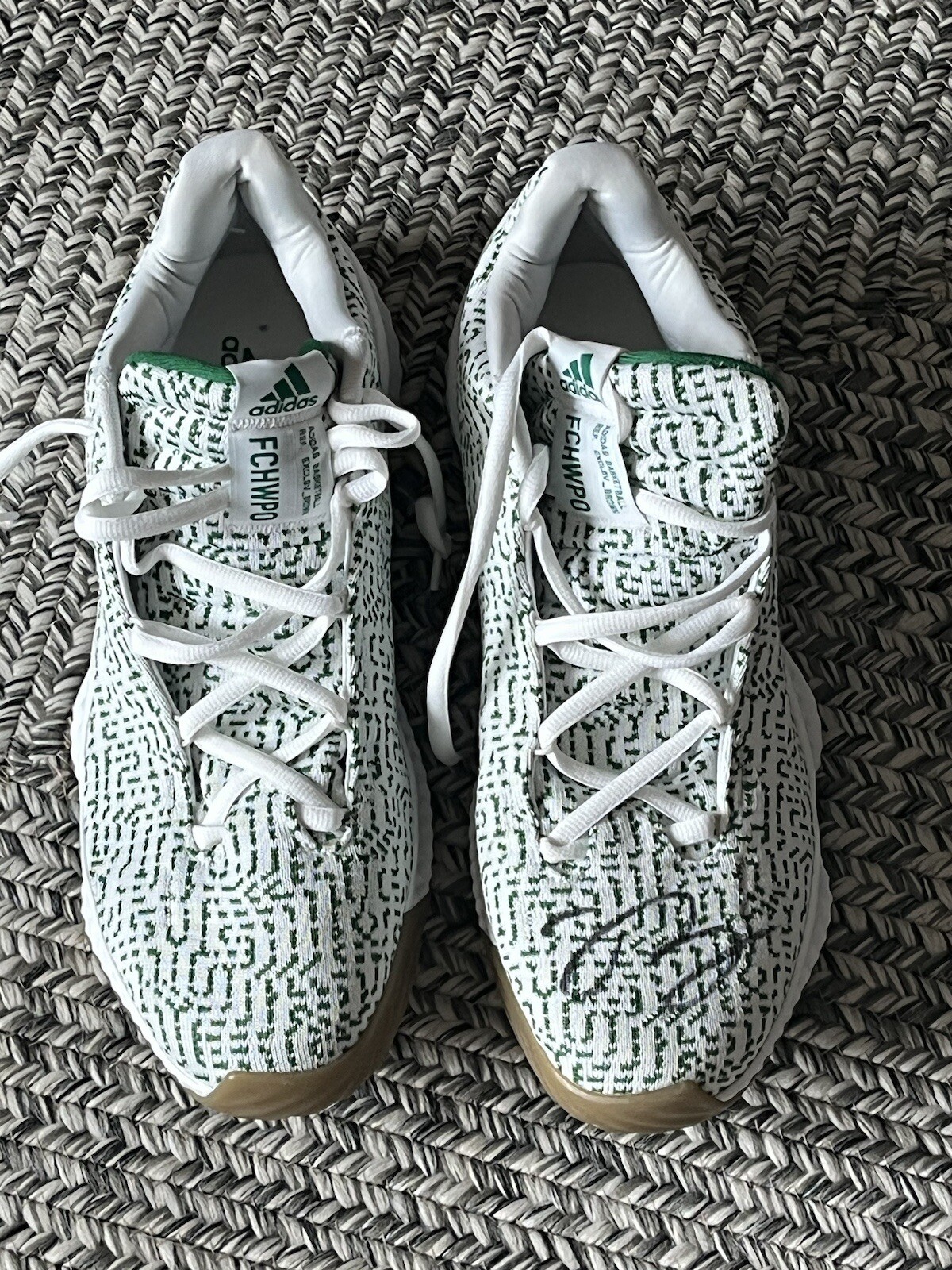 Jalen Brown Autographed Signed Boston Celtics Jaylen Brown 2018 Game Used Personalized Promo Shoes PSA & BAS Pre 