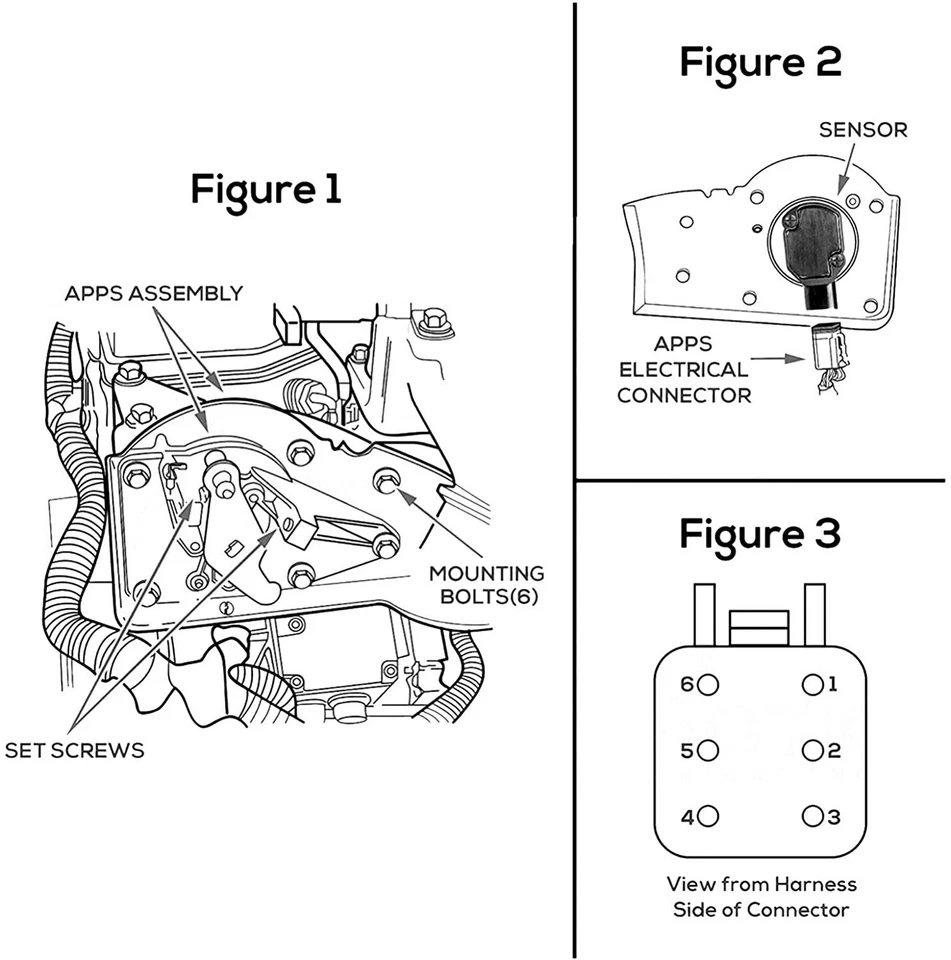 Sensor de posición del acelerador TPS APPS para 98-07 Dodge Ram 2500 3500 5,9 L Cummins Foto 3 de 4