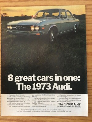 AU02 Advertisement 1973 AUDI December 1972 $3,960.00