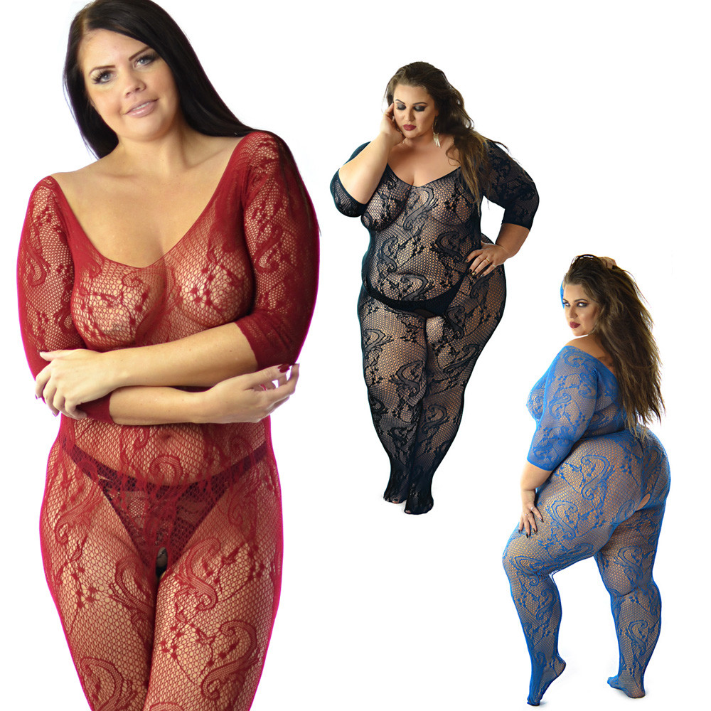 S M L XL Sexy Fishnet Crotchless Body Stockings Lingerie Honeymoon Gift For  Her
