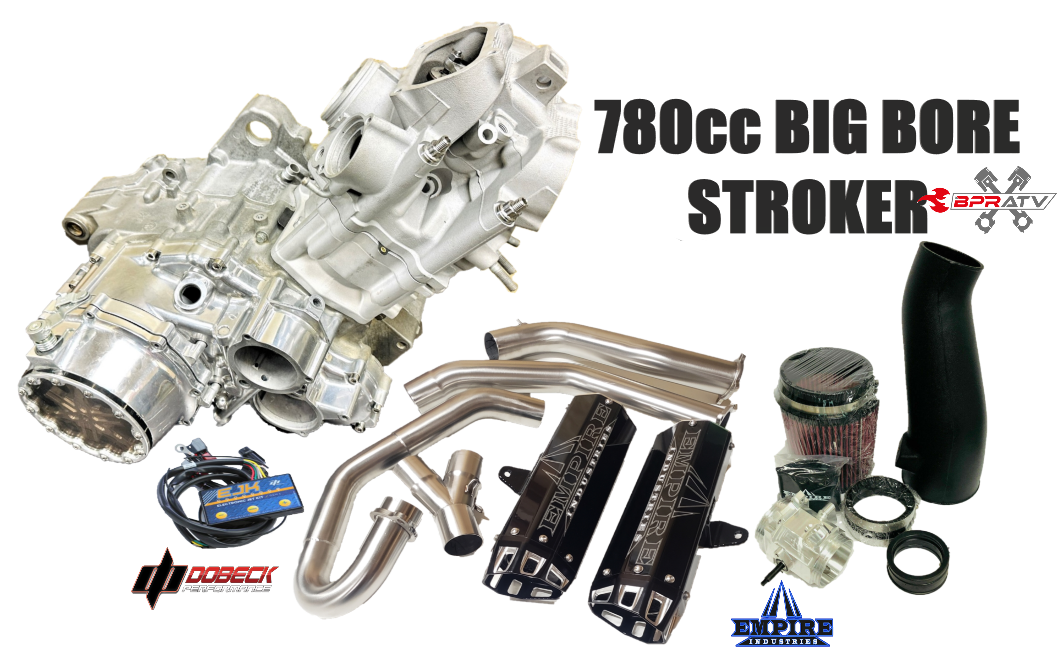 Raptor 700 Big Bore Stroker Built Motor 54mm TB Exhaust 780