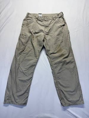 Carhartt Loose Canvas Utility Work Pants Mens 36x32 Tan Original Dungaree Fit