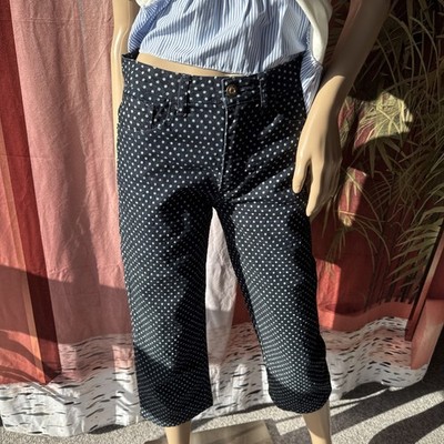 Jet-Line Cropped Jeans Polka Dots blau Gr36 NEU