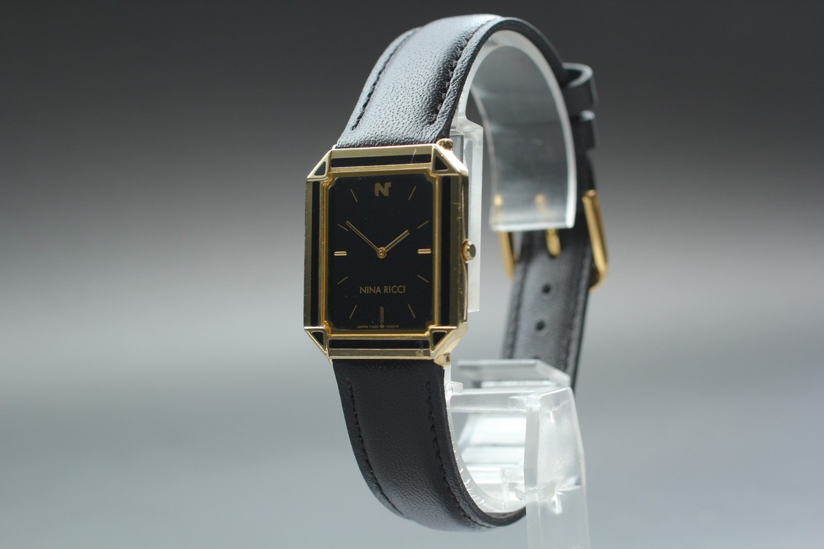 Vintage 1985 N MINT Seiko Nina Ricci 7320-6060 SGP Gold Qz  display picture 1
