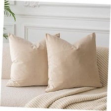 Throw Pillow Covers Set of 2 Decorative 22x22 22" x 22" Pack of 2 Khaki