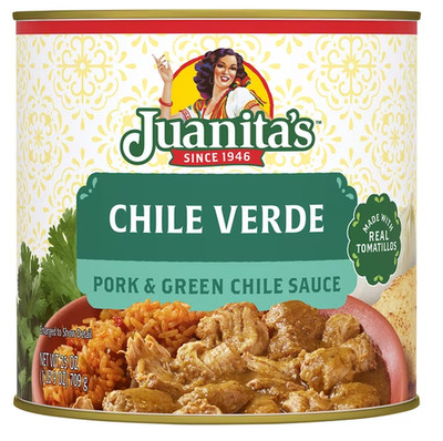 Juanita's Foods Pork Chile Verde, 25 oz Can-FREE SHIPPING..
