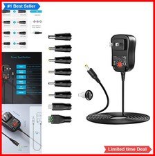 24W Universal AC DC Adapter 3V 12V 2A 8 Tips Multi Voltage Power Supply for