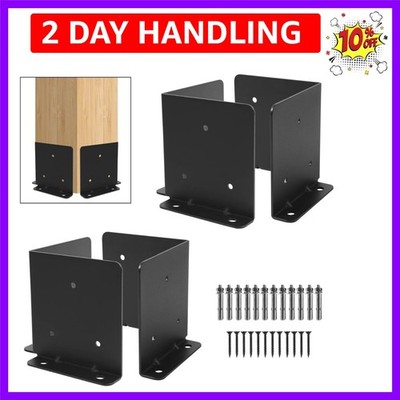 6X6 Post Anchor Base 2 Set,Adjustable Post Base Brackets for 6x6,8x8 Post,Hea...