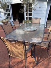 Elegant Garden Table and Six Matching Chairs. Excellent Condition Collect Only