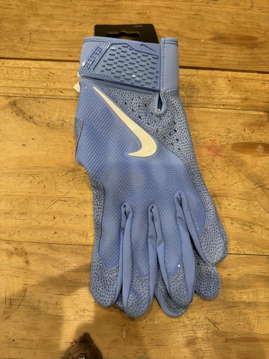 Guantes de bateo de piel de oveja Nike Alpha Elite 'azul Carolina' FD7868-409 para hombre talla L