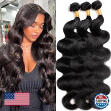 12A Brazilian Virgin Hair Body Wave 3 Bundles 24 26 28 Inch Natural Black