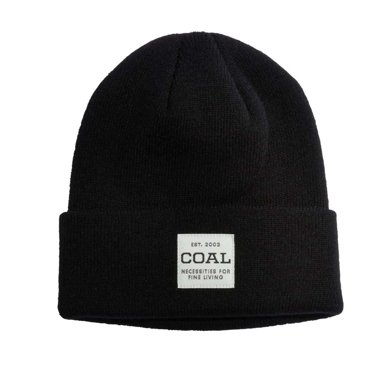 Coal Uniform Mid Knit Beanie Hat - Rib Knit, Soft Acrylic, Black, One Size